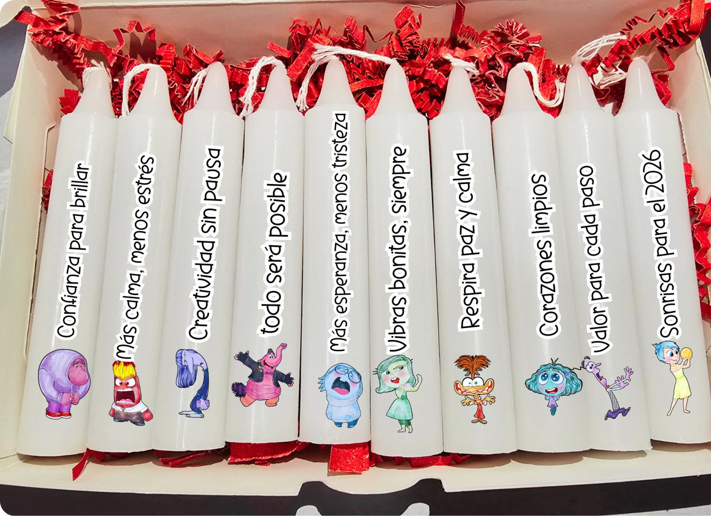 Caja de 10 Velitas Personalizadas para Noche de Velitas | Day of the Little Candles