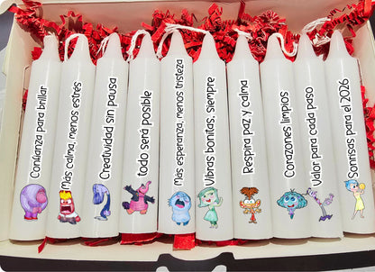 Caja de 10 Velitas Personalizadas para Noche de Velitas | Day of the Little Candles