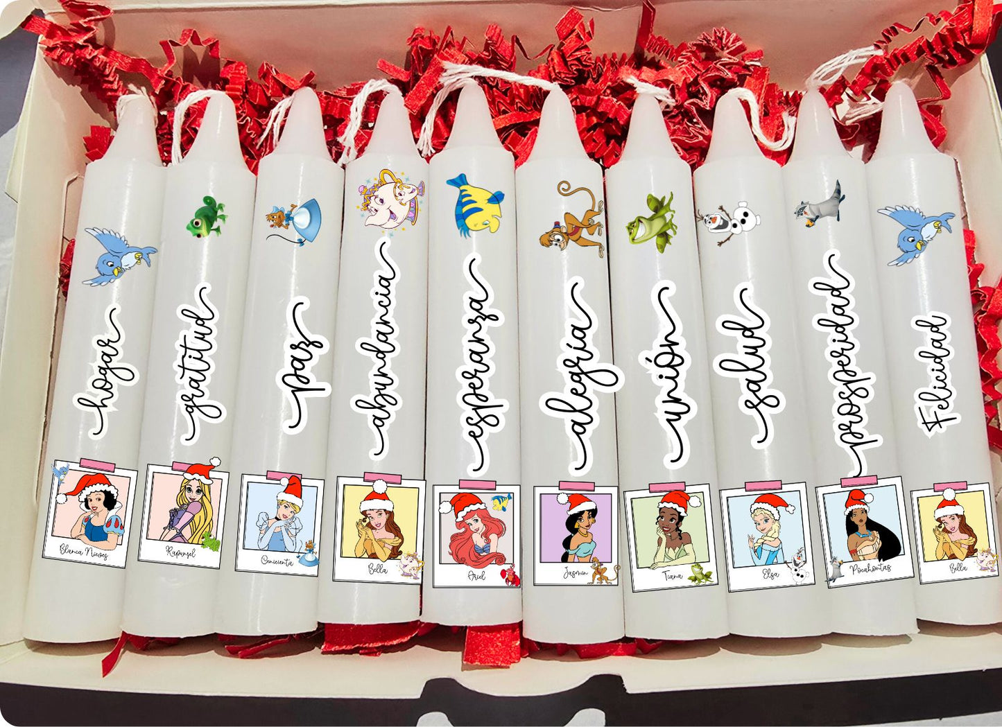 Caja de 10 Velitas Personalizadas para Noche de Velitas | Day of the Little Candles