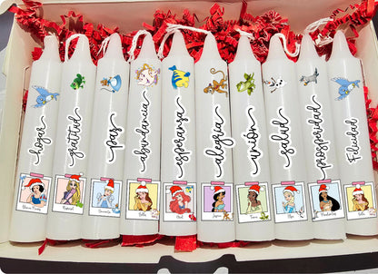 Caja de 10 Velitas Personalizadas para Noche de Velitas | Day of the Little Candles
