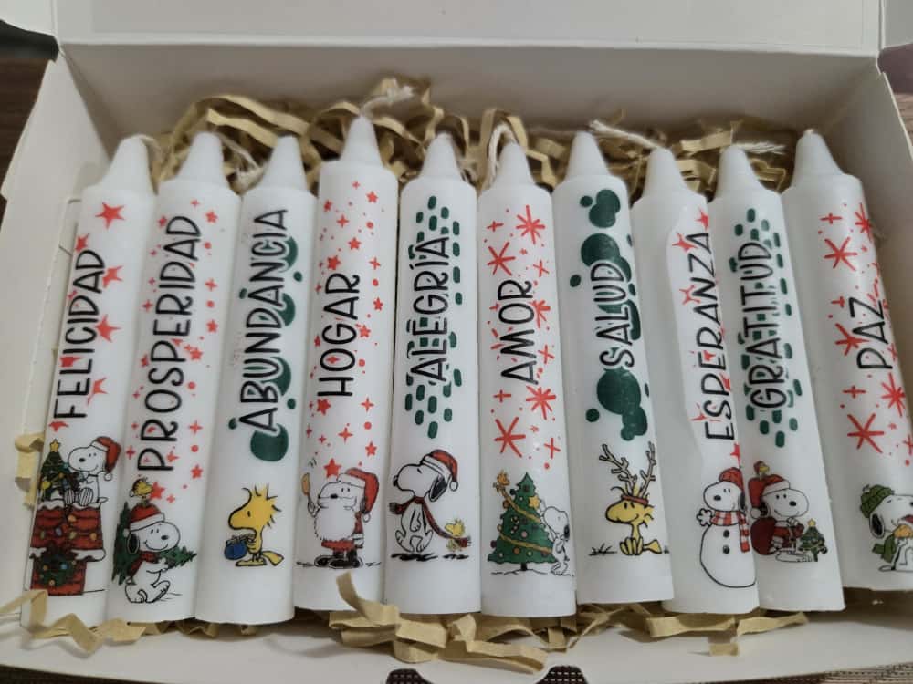 Caja de 10 Velitas Personalizadas para Noche de Velitas | Day of the Little Candles