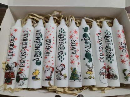 Caja de 10 Velitas Personalizadas para Noche de Velitas | Day of the Little Candles