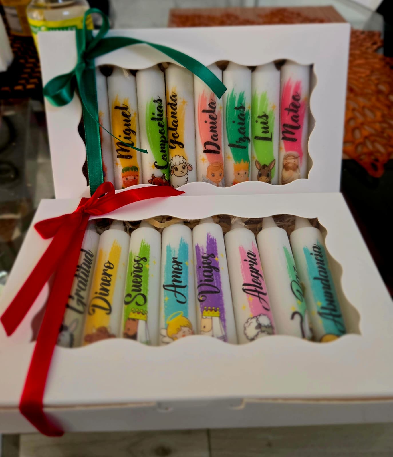 Caja de 10 Velitas Personalizadas para Noche de Velitas | Day of the Little Candles