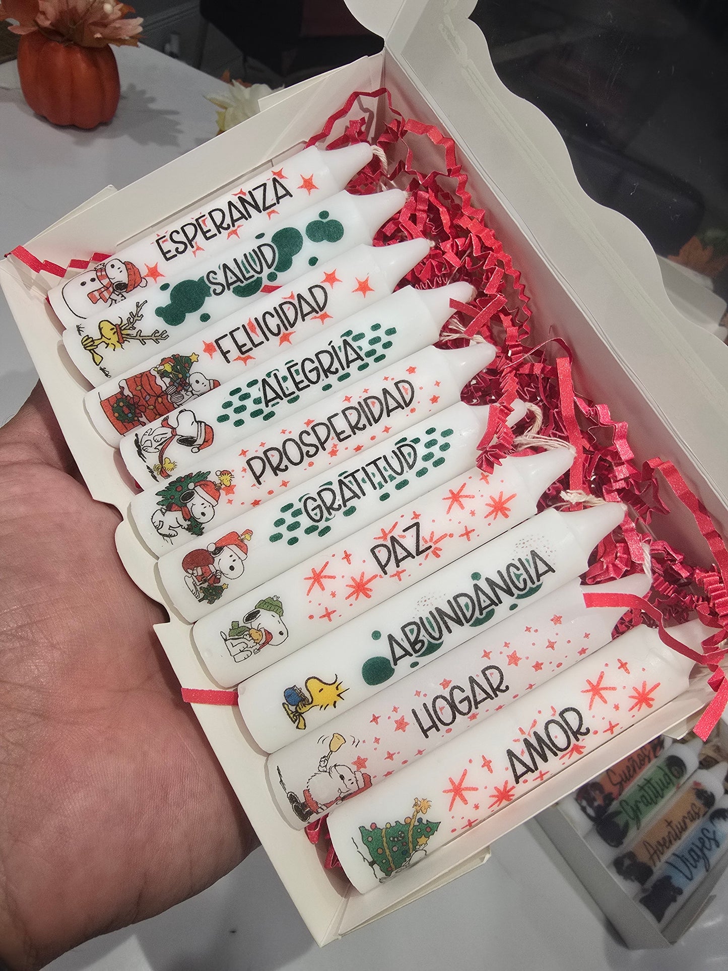 Caja de 10 Velitas Personalizadas para Noche de Velitas | Day of the Little Candles