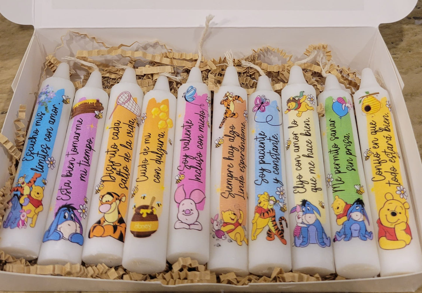 Caja de 10 Velitas Personalizadas para Noche de Velitas | Day of the Little Candles