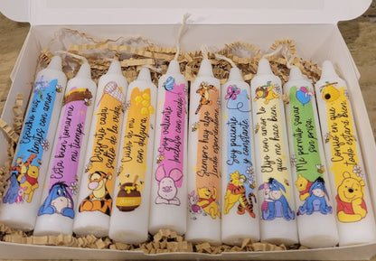 Caja de 10 Velitas Personalizadas para Noche de Velitas | Day of the Little Candles