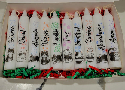 Caja de 10 Velitas Personalizadas para Noche de Velitas | Day of the Little Candles