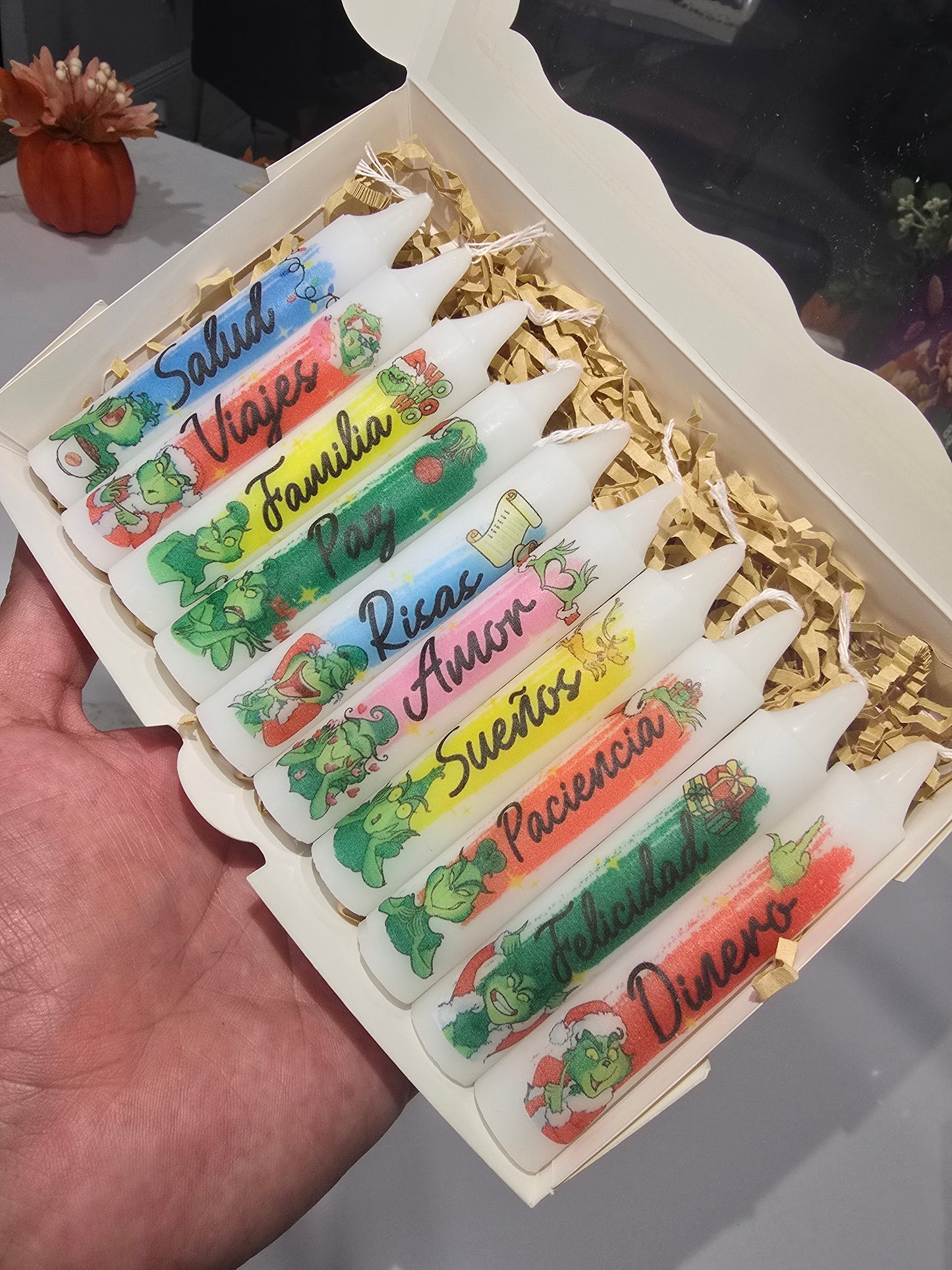 Caja de 10 Velitas Personalizadas para Noche de Velitas | Day of the Little Candles